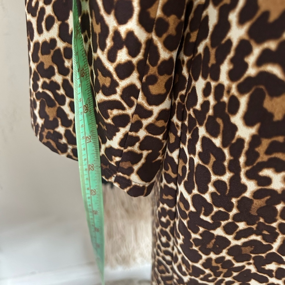 J.Crew Leopard Print Shift Dress 8 – Classic Chic 3/4 Sleeve Work to Weekend - Picture 5 of 8